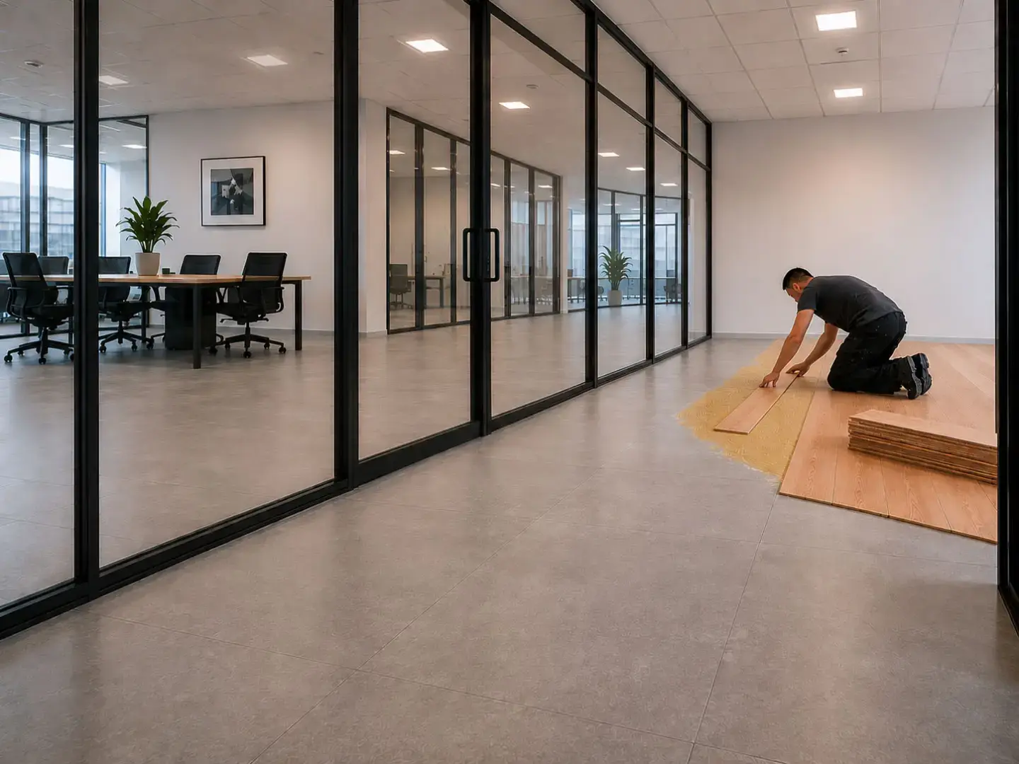 Commercial Wood Floor Installation